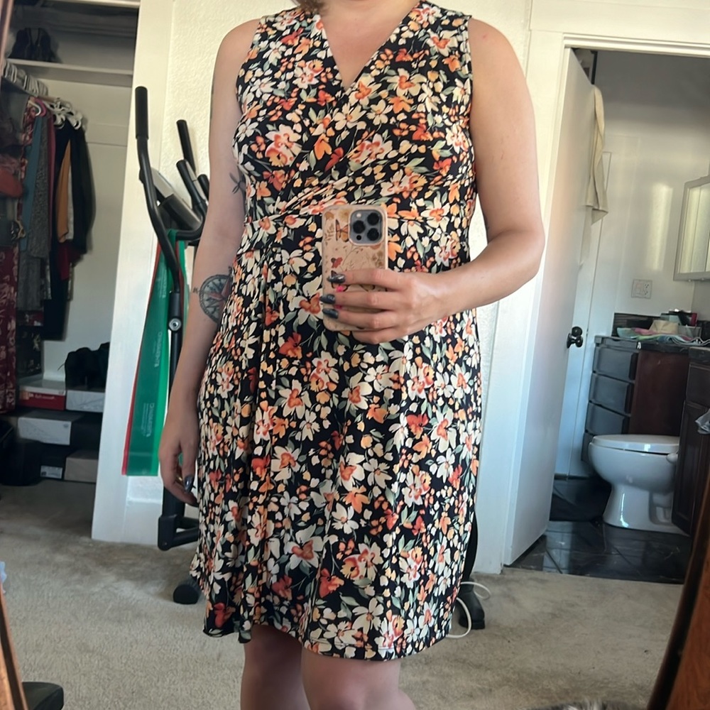 Pretty floral wrap dress